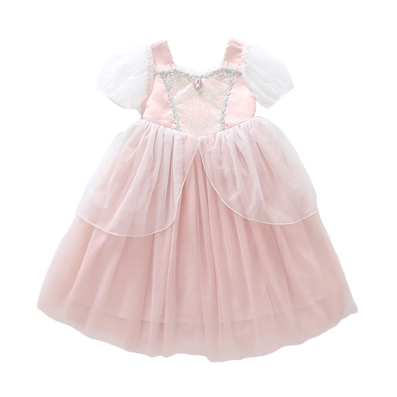 

Girl Dress 2021 Girls Sparkle Elsa Dress Princess Dress for Girls Girls Birthday Party Lace Dress Ball Gown Girl Clothing