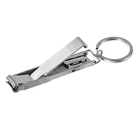 stainless steel ultra thin foldable hand toe nail clippers cutter with keychain cutter trimmer silver nail art tool key ring