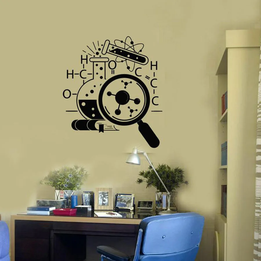 Science Наклейка на стену школа класс Искусство Декор интерьера для химической