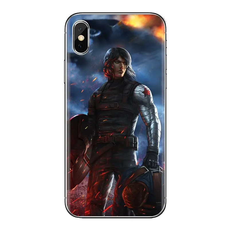 winter soldier Captain America Silicone Phone Cases For Xiaomi Mi4 Mi5 Mi5S Mi6 Mi A1 A2 5X 6X 8 9 Lite SE Pro Max Mix 2 3 2S |