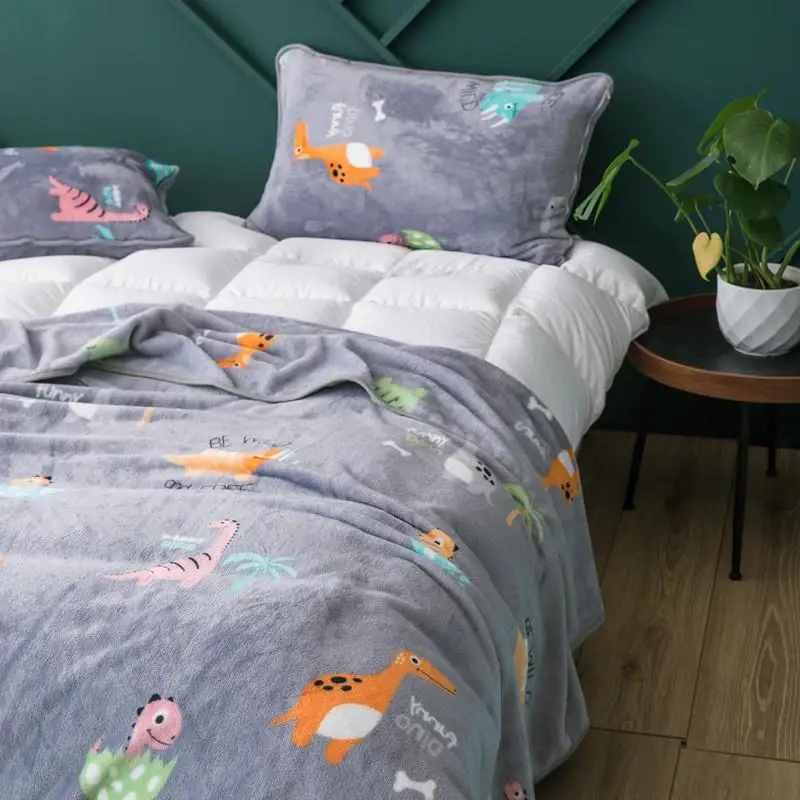 Bonenjoy Flanned Одеяло для кровать Queen Размеры розовый цвет плед зимний теплый толстый