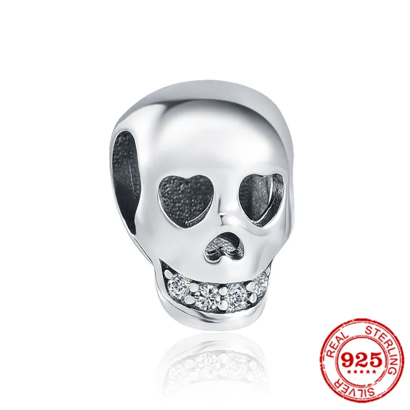Новый черепа магический 925 Серебро Spacer бисера соответственные Пандоре