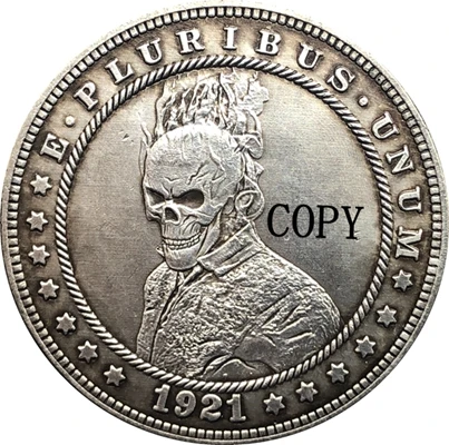 Hobo Nickel 1921 D копия монеты доллара США Моргана 157|Безвалютные монеты| |