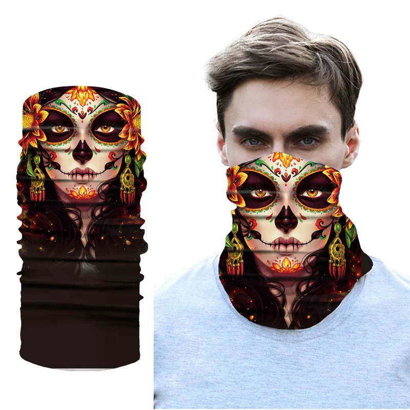

3D Mascarillas Bandana Movie Character Face Shield Headband Neck Gaiter Headwear Tube Scarf Superhero Ski Balaclava Mask Women