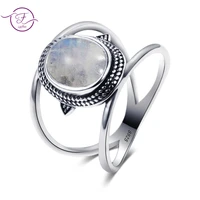 newest luxury natural rainbow moonstone rings for men women solid 925 silver gemstone jewelry size 6 10