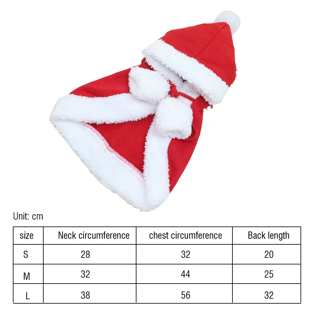 2022 Christmas Cat Puppy Santa Hat Cloak Pet Cosplay Costume Funny Dog Mantle Pet Vest Shirt Xmas Kitten Clothing Featival Suit images - 6