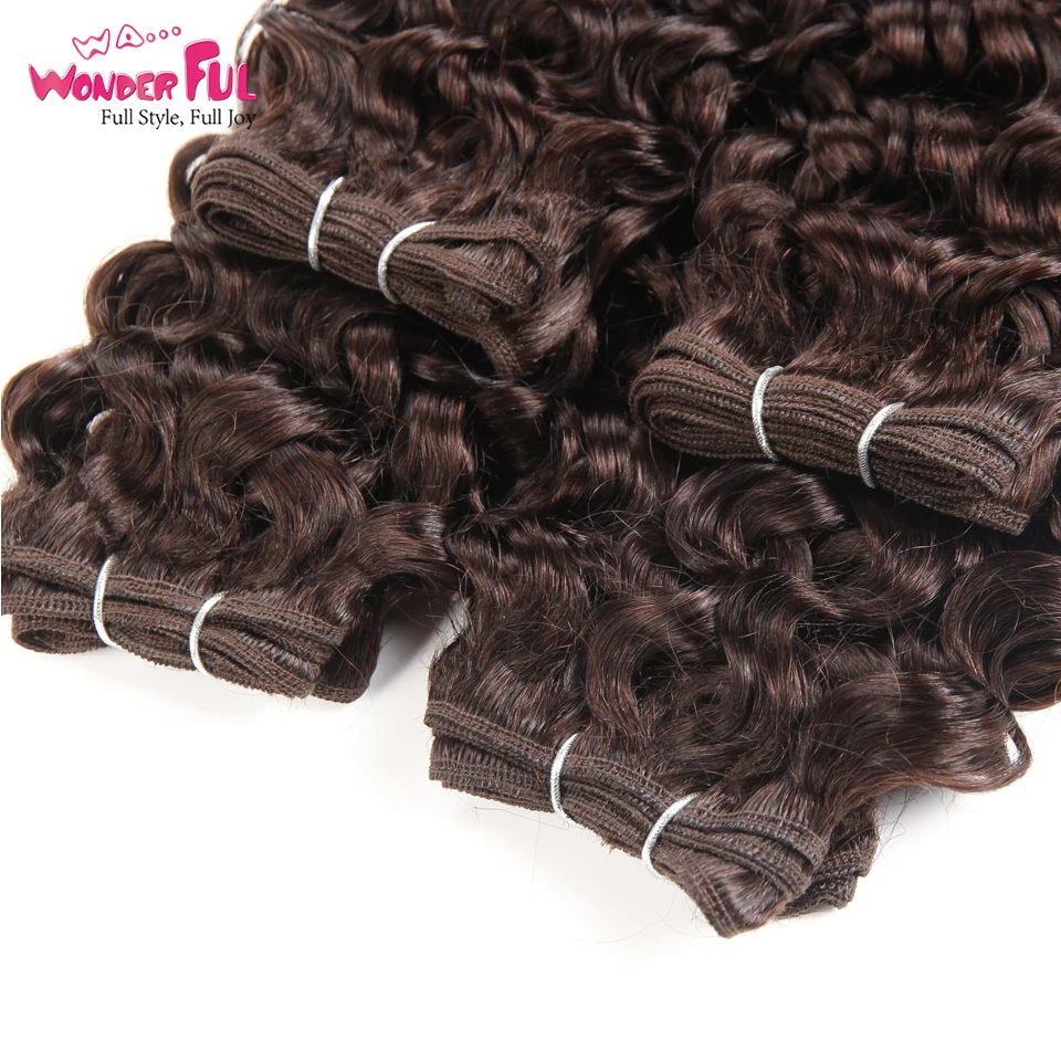 Индийские пучки натуральных волос курчавые 4 пучка/упаковка 190 г Qne упаковка