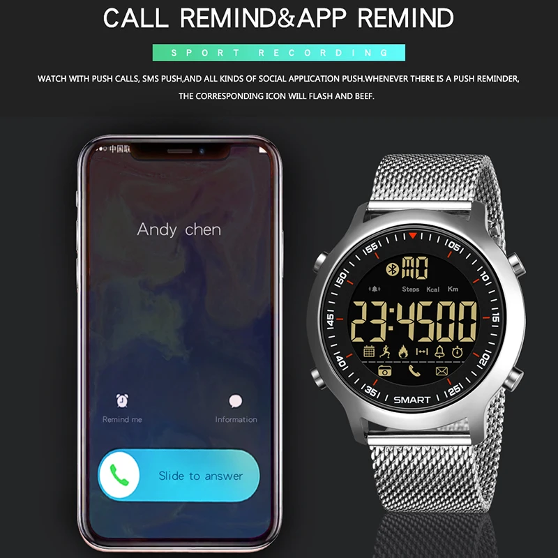 SYNOKE Smart Watch Sport Водонепроницаемый шагомеры сообщение напоминание Bluetooth открытый плавательный мужчины smartwatch для ios телефона Android смарт часы электронные часы спортивные часы фитнес часы