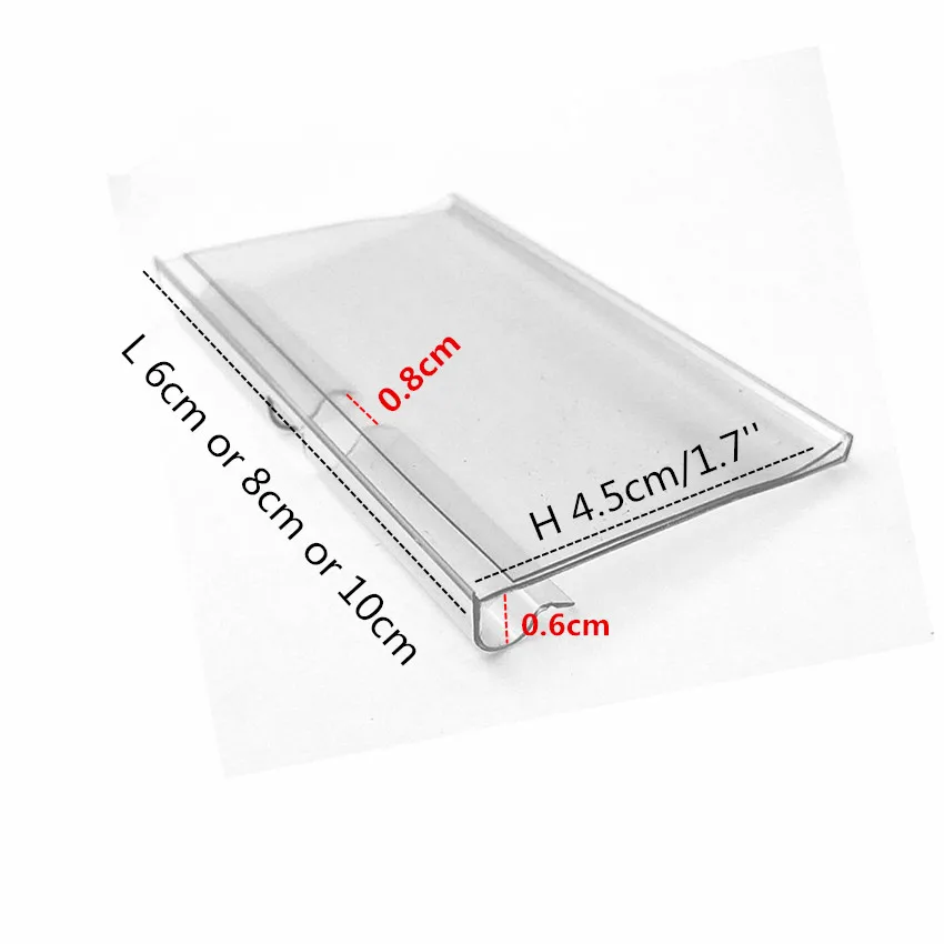 Рисунок 4 - Чистый прозрачный пластиковый ценник