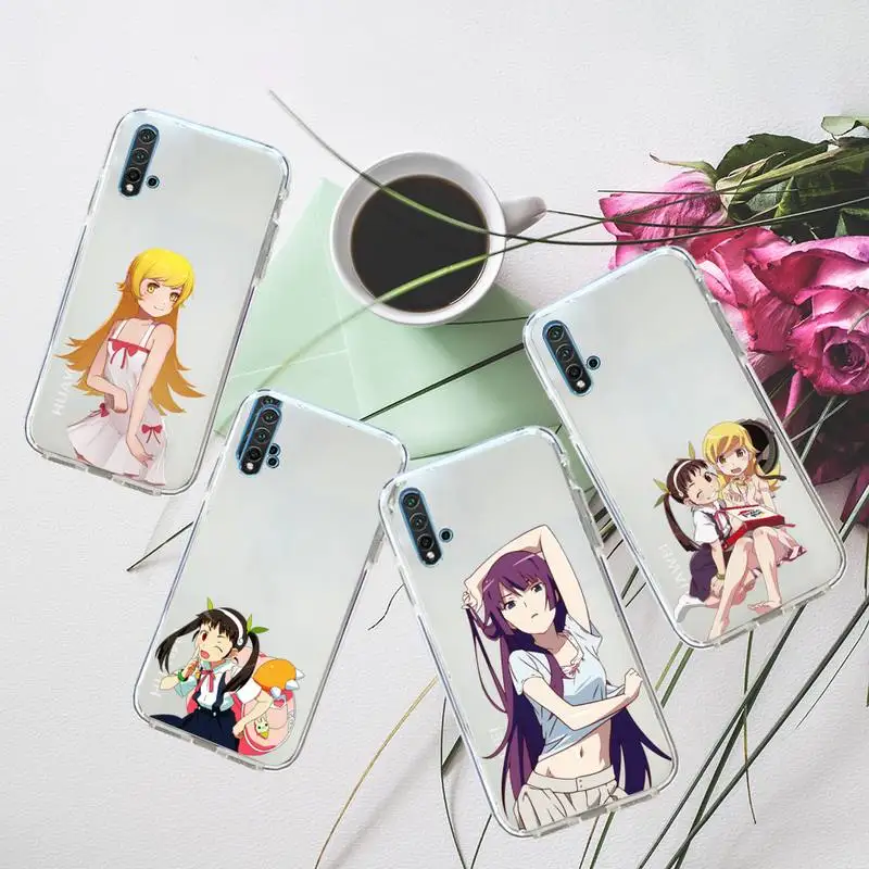 

Monogatari anime Phone Case Transparent for Huawei honor P mate Y 20 30 40 10 8 5 6 7 9 i x c pro lite prime smart
