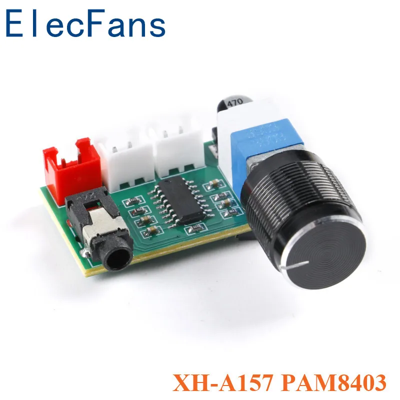 XH-A157 PAM8403 Модуль платы цифрового усилителя с регулятором громкости Aux вход