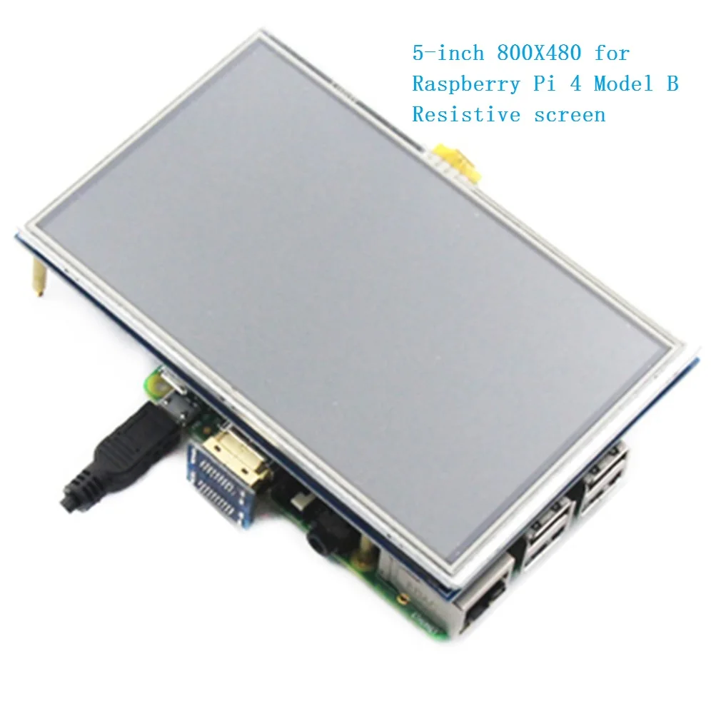Resistive screen 7/5/4/3,5-дюймовый ЖК-монитор HDMI 1024X600 HD сенсорный экран емкостный сенсорный экран для Raspberry Pi 4 Модель B 3B+/3B/2B/B+ сенсорный экран - Цвет: Resistive screen