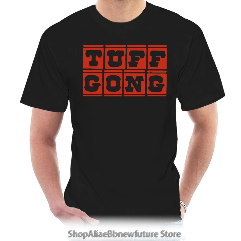 

T Shirt Slogan Tuff Gong Jamaican Men Hipster Women T-Shirts Black Plus Size S-5xl 0597W