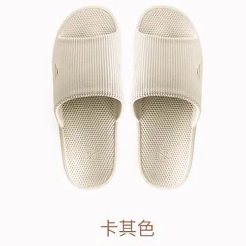 Тапочки Xiaomi mijia мягкие женские, мужские, детские сандалии Нескользящие домашние тапочки для душа детские повседневные тапочки умный дом - Цвет: Khaki 280mm