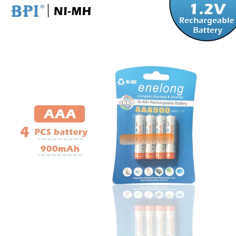 4 шт./компл. enelong 1 карточная игра 900 мАч AAA батарейки NI-MH AAA Перезаряжаемые Батарея