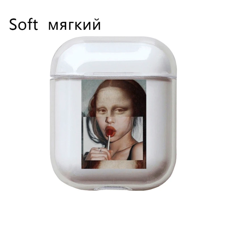 Милый чехол для Apple airpods чехол со смешными героями из мультфильмов статуи искусство Беспроводной Bluetooth наушники чехол для переноски 1/2 мягкие Защитный чехол - Цвет: I200896