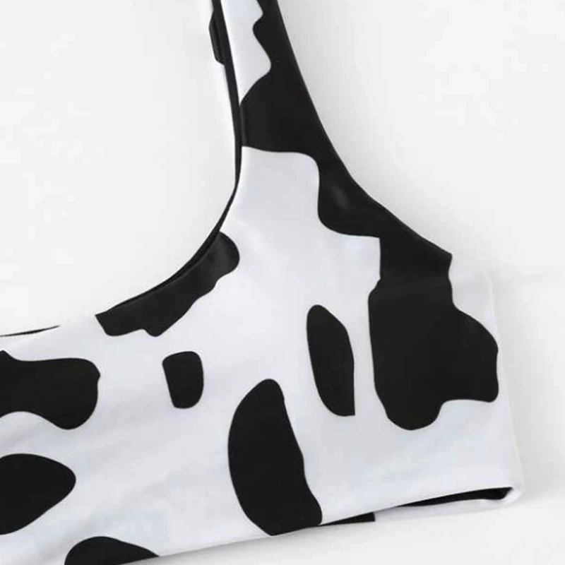 New Cow Print bra Swimwear Sexy Split Bikini Women summer Beach | Спорт и развлечения