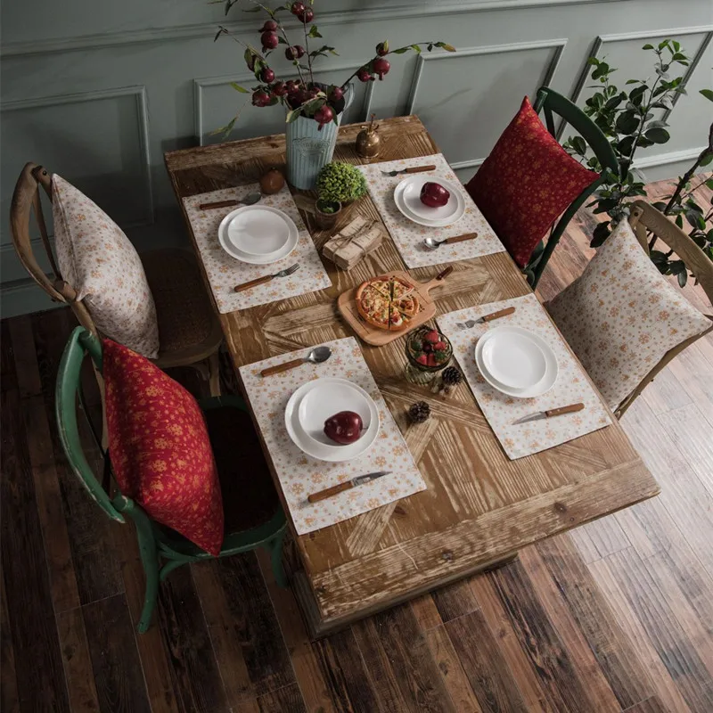 Рождественские золотистые колокольчики, белый стол, бегунок Decoracao Mesa Jantar, хлопок, лен, Chemin De table Tafelloper, вечерние