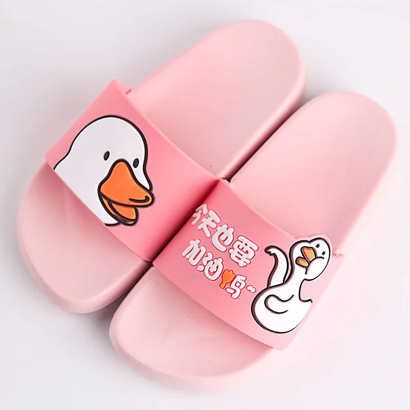 Женские тапочки уличные милые с принтом утки Женская Нескользящая Летняя обувь