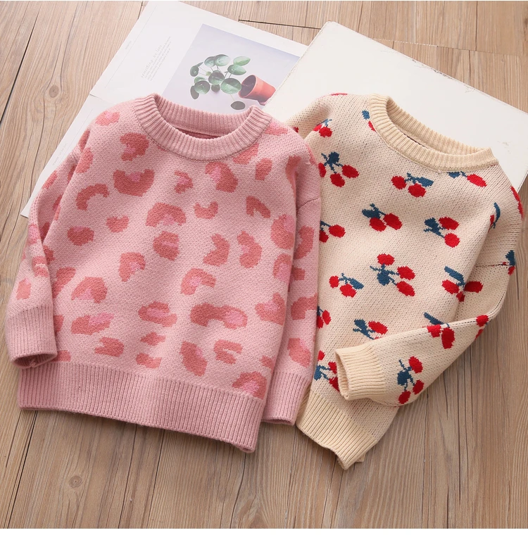 Осень зима 2020 детский модный свитер с рисунком фруктов Детская Новогодняя одежда