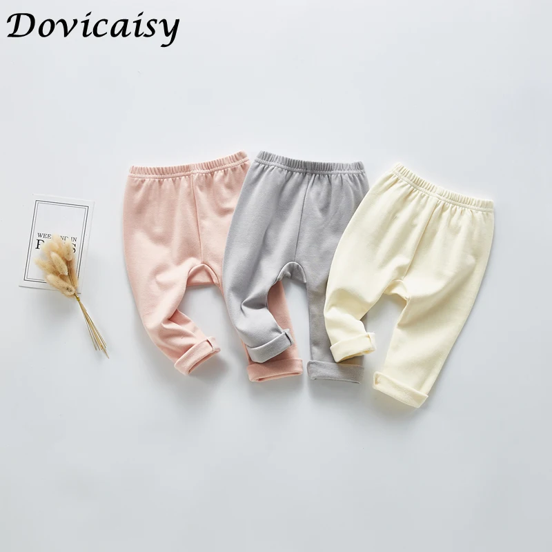 Длинные штаны для маленьких мальчиков и девочек новинка модная однотонная