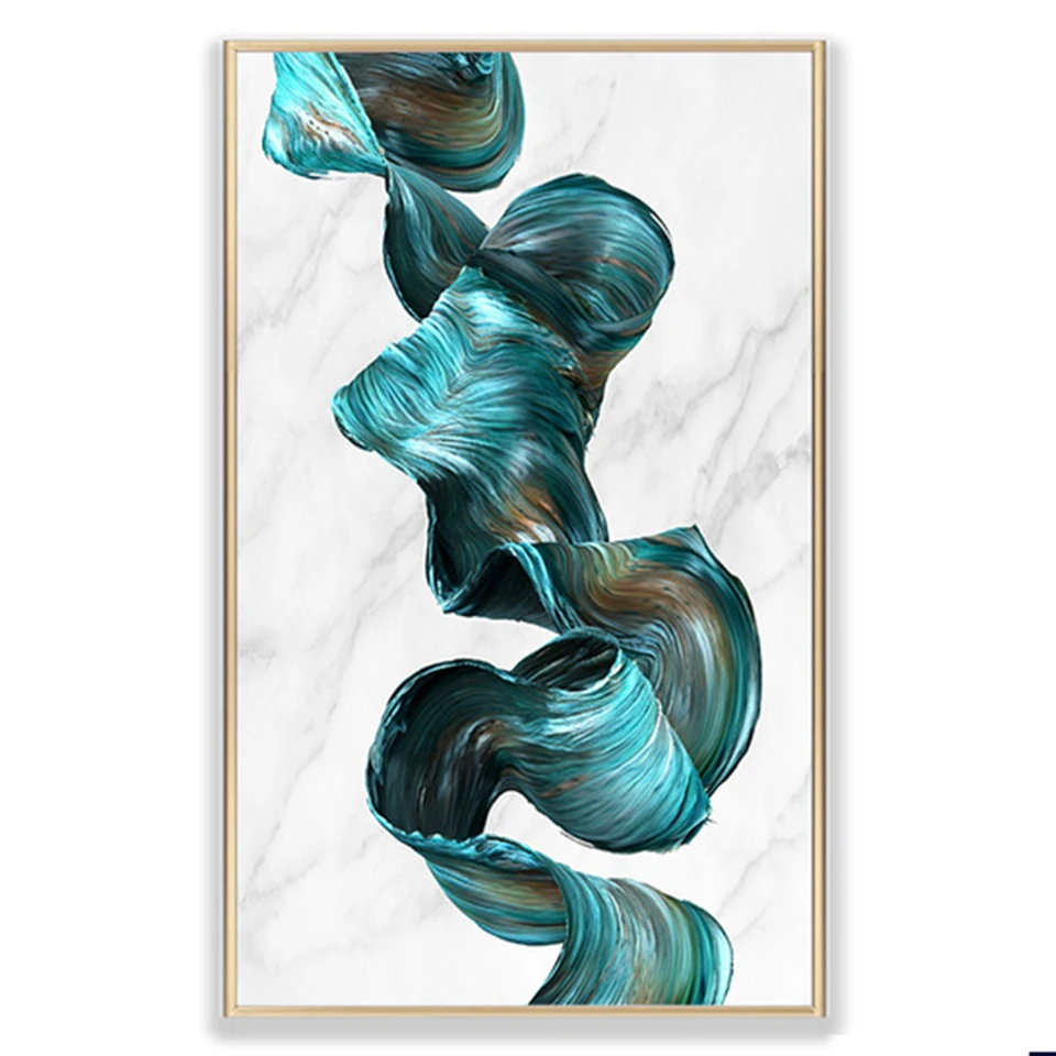 

5D алмазная живопись «сделай сам», абстрактная Современная Зеленая Шелковая мозаика, вышивка крестиком, украшение для дома