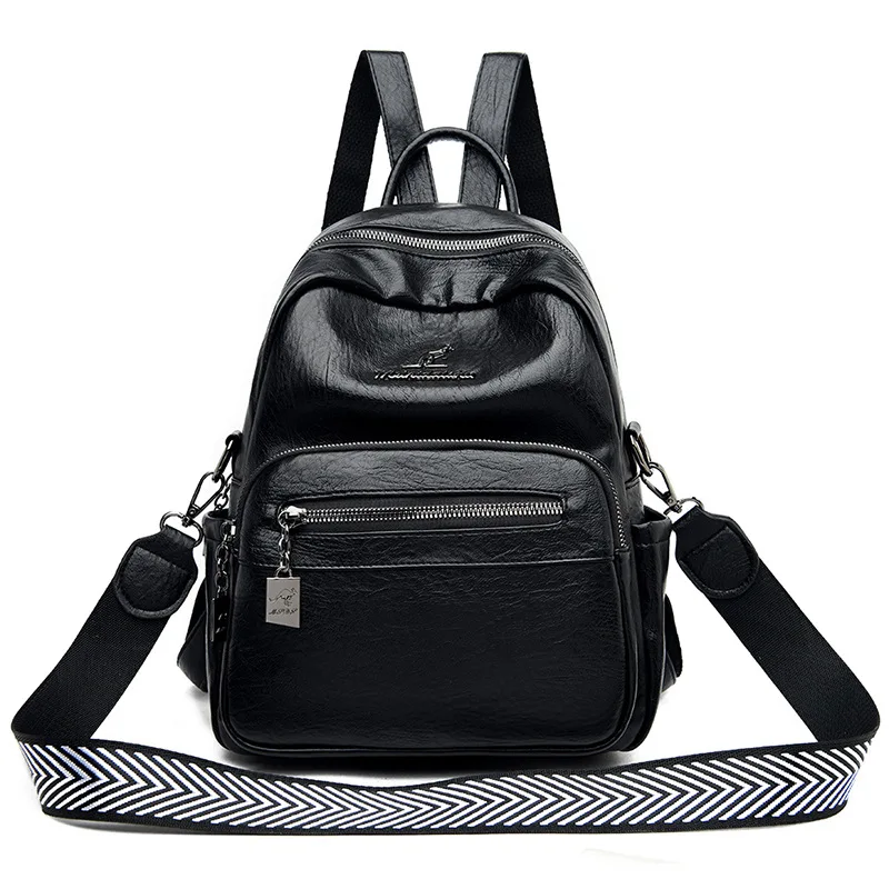 

Two-shoulder Bag Women's Version Hundred Stylish Soft Leather Women's One-shoulder Backpack Large-capacity Travel Bag Back Pack