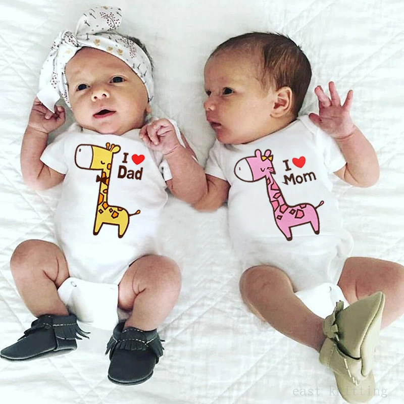 Комбинезон для новорожденных мальчиков и девочек милый комбинезон с надписью I