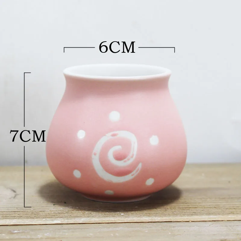 Керамический горшок Sublight розового цвета мясистый цветочный для молодых девушек
