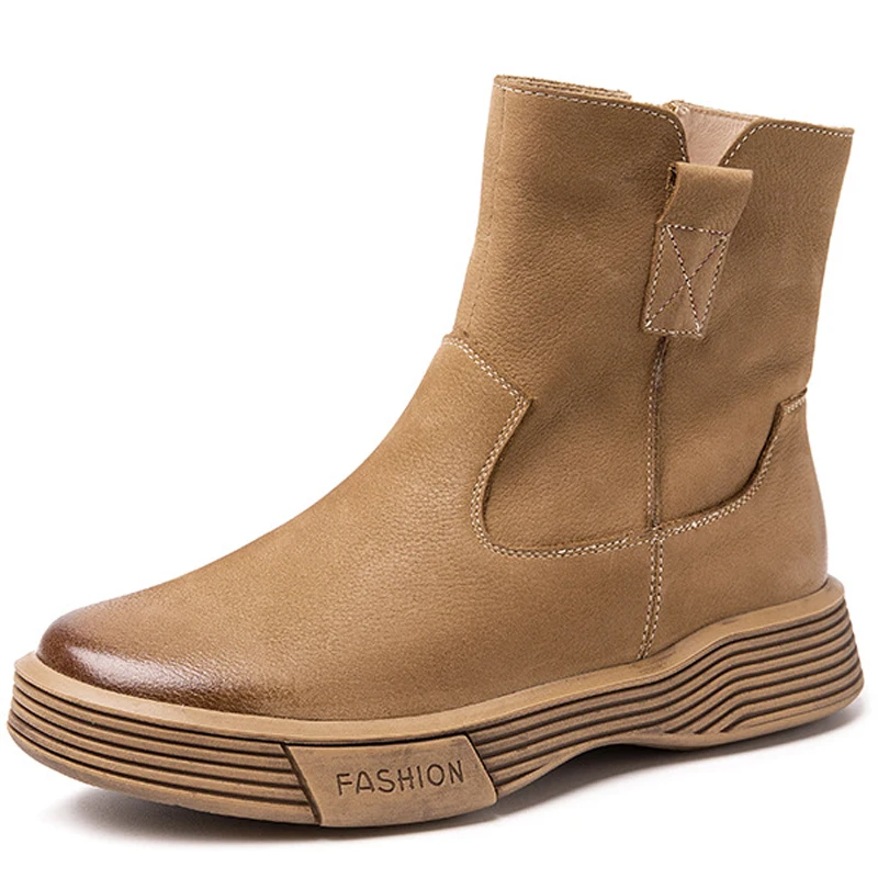 

Genuine Leather Women Ankle Boots For Martin Boots Autumn Winter Shoes New Women Boots Fashion Ladies Short Boots Botas Mujer