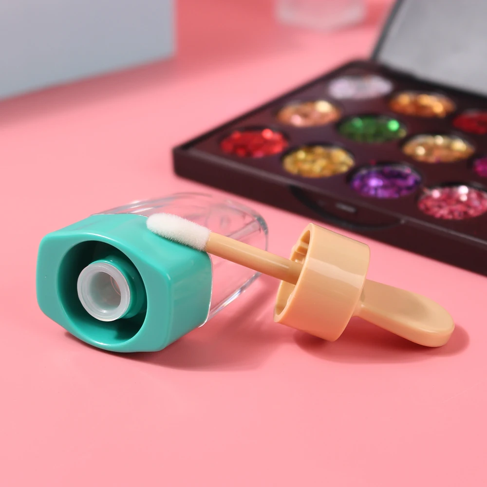 

5pcs/Lot 8ml Empty Lip Gloss Tube Green Sweet Ice Cream Shape Refillable Bottle Cosmetic Makeup Sample Container