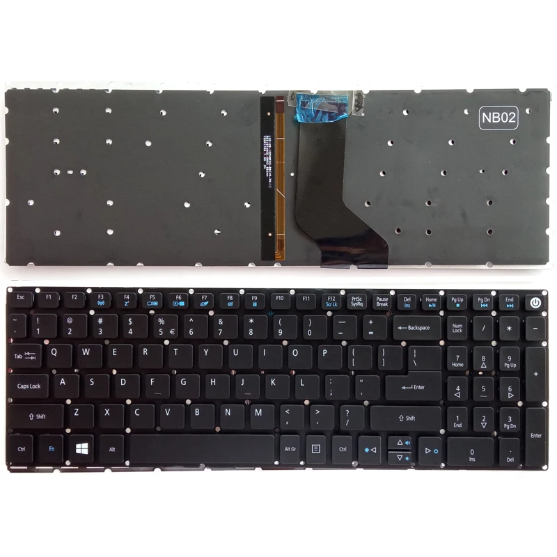 

Новая клавиатура для ноутбука US для ACER Aspire E5-574G E5-574 E5-574T E5-574TG E5-576 E5-576G E5-576G-5762 E5-576T V5-591
