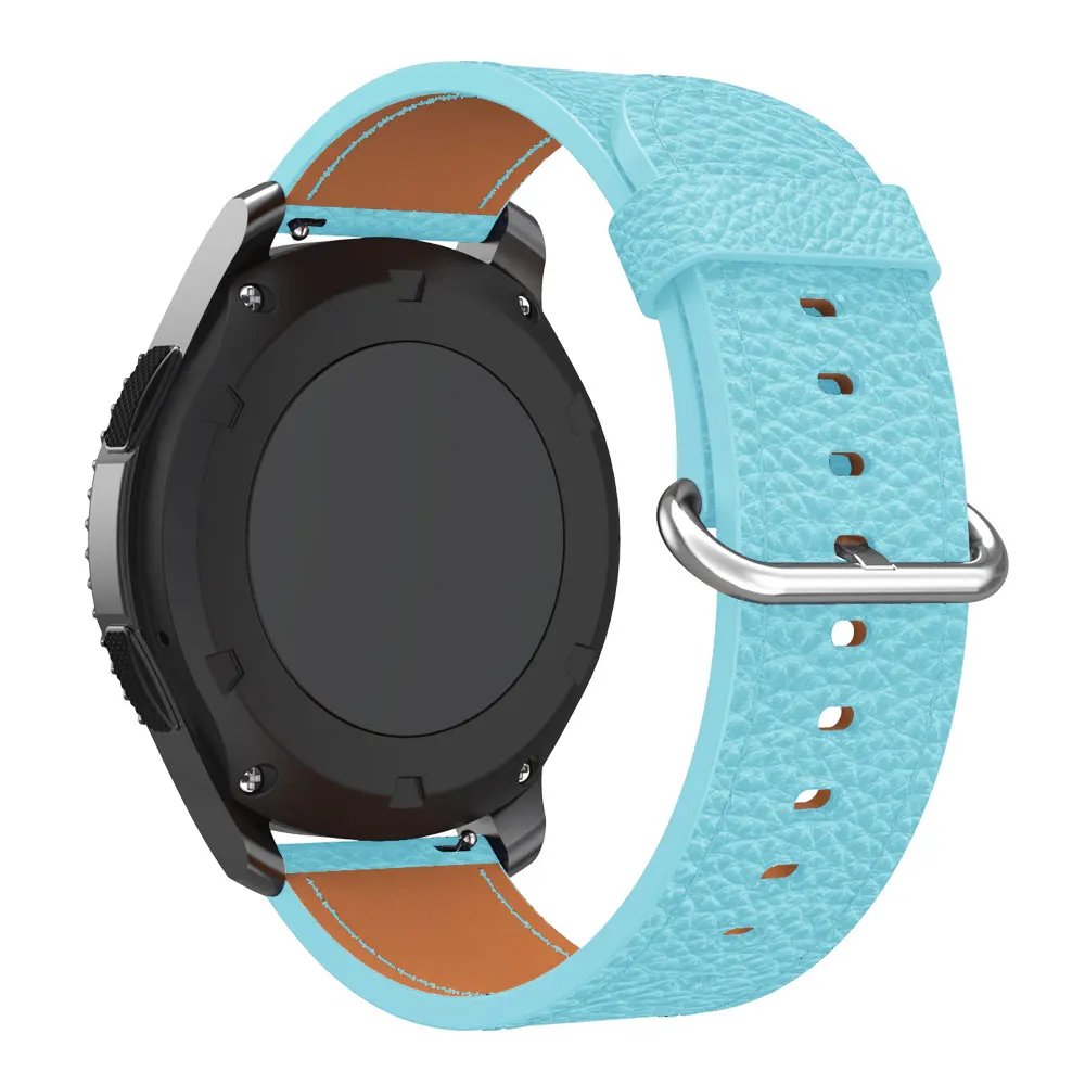 22 мм ремешок из натуральной мягкой кожи для часов samsung gear S3 для huawei watch GT 46 мм/Amazfit GTR 47 мм ремешки для браслетов