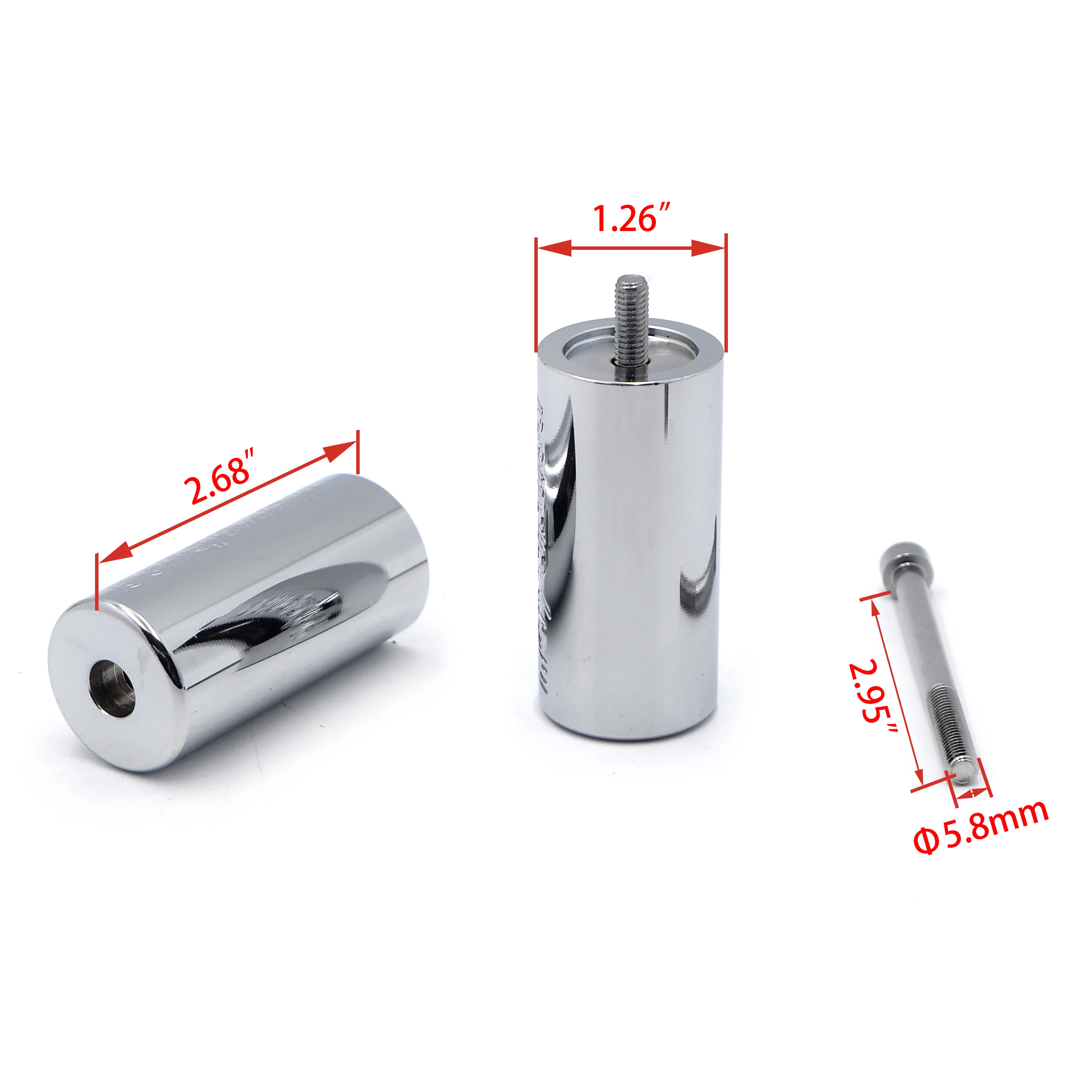 Aftermarket Мотоциклетные аксессуары на заказ 2," длинная заготовка бар концы для 1999- Suzuki Hayabusa GSXR1300 хром
