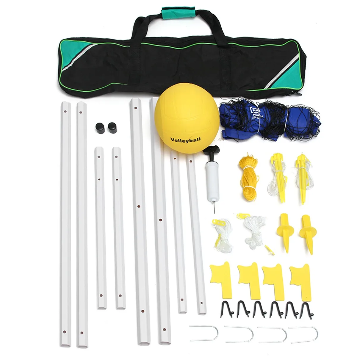 

Portable Adjustable Badminton Net Rack Set Multi-function Volleyball Net Bracket Extending Net Rack With Folding Anti-rust Steel