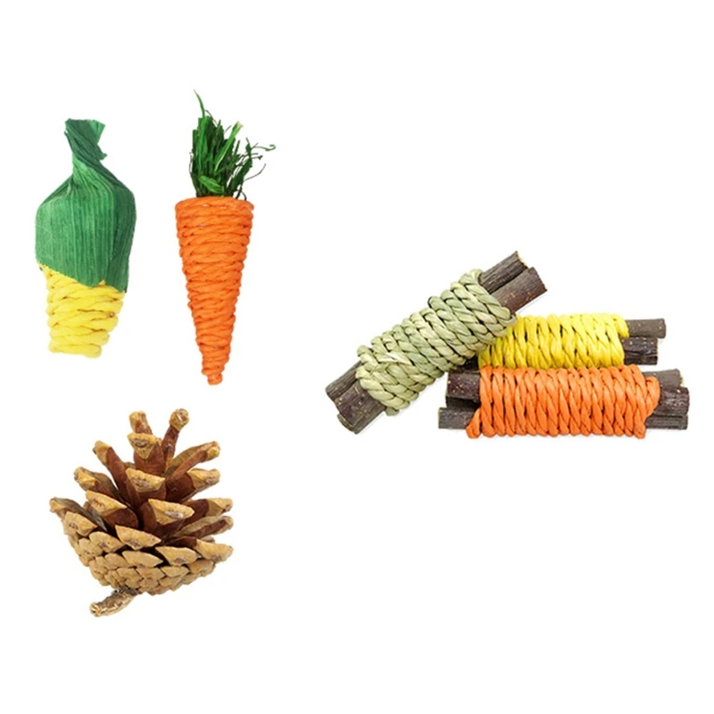 7 пакетов сено лакомство в виде жевательных игрушек из люфы для шиншилл, морских свинок, кроликов, хомяков, грызунов, кроликов, аксессуаров для клетки из травы, с доставкой.