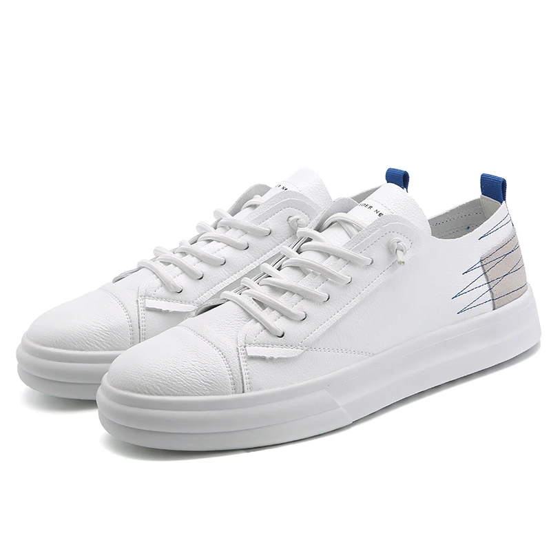 Легкие мужские повседневные белые кроссовки на шнуровке Мужская модная обувь