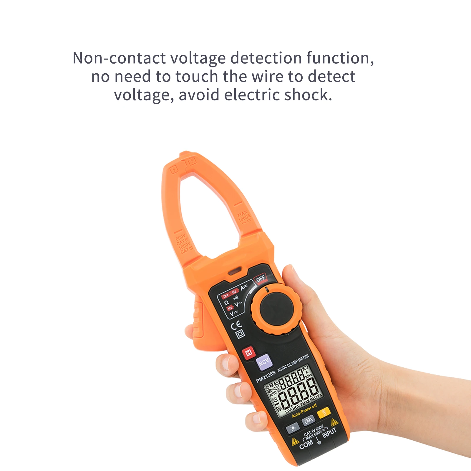 

PM2128S Alternating Current Clamp Meter Current Clamp High Precision Voltmeter Non-Contact Digit Resistance For Testing Motor