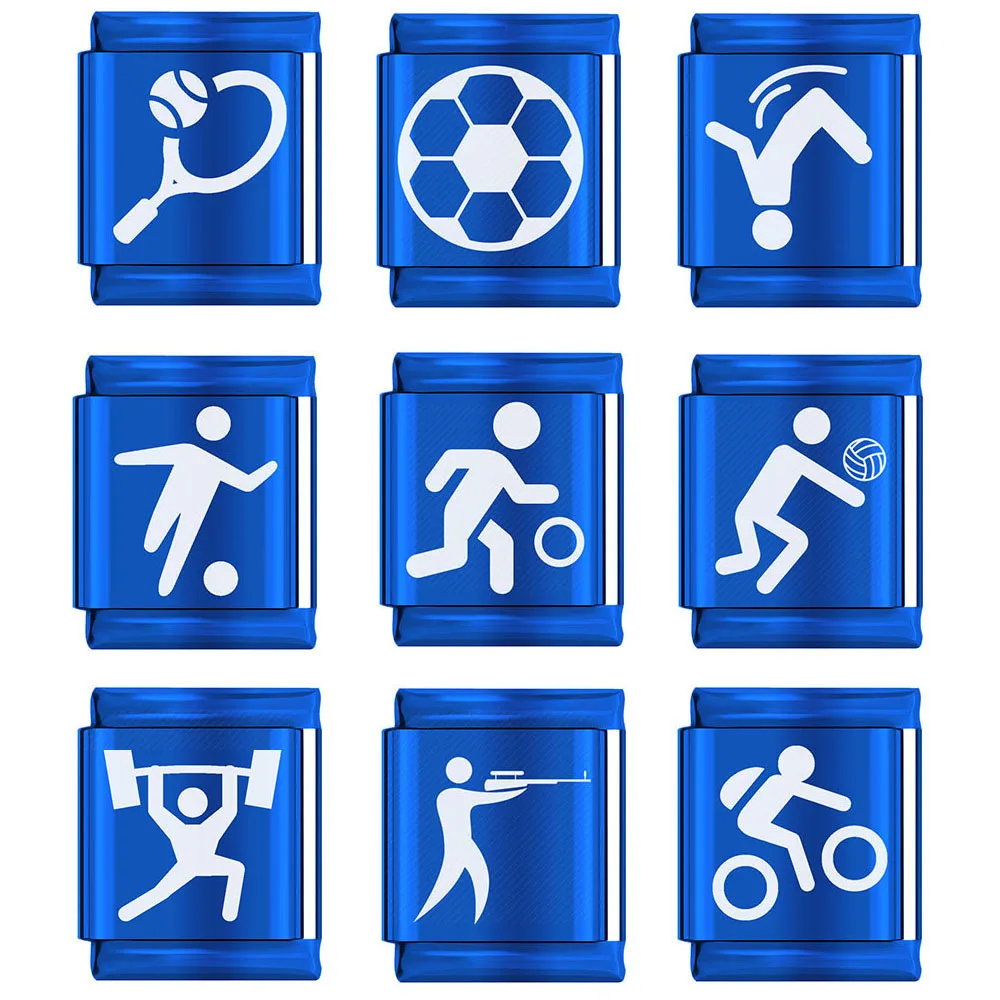 Fyour 13 мм синий спортивный браслет подвески Linkes для футбола велосипеда тенниса из