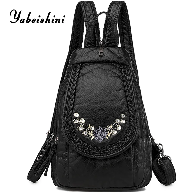 

100% sheepskin travel backpack Women leather backpack mochila feminina Backpacks for women school bags for teenage girls Preppy