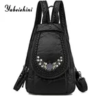 Женский дорожный рюкзак из овечьей кожи, школьный рюкзак для девочек-подростков, 100%