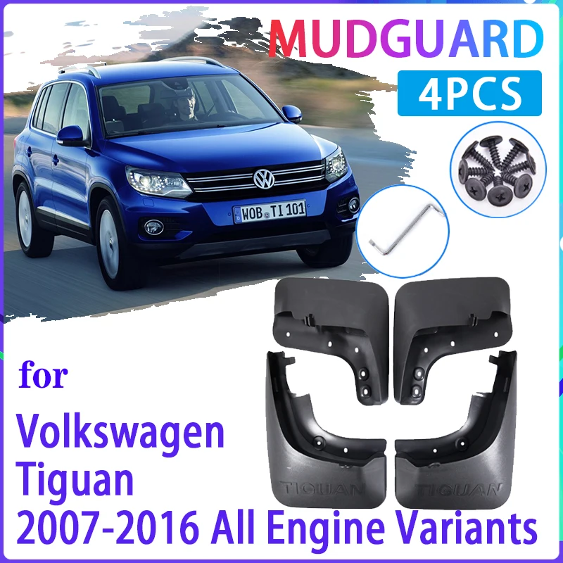 4 шт. Автомобильные Брызговики для Volkswagen VW Tiguan MK1 2007 ~ 2016|Грязезащита| |
