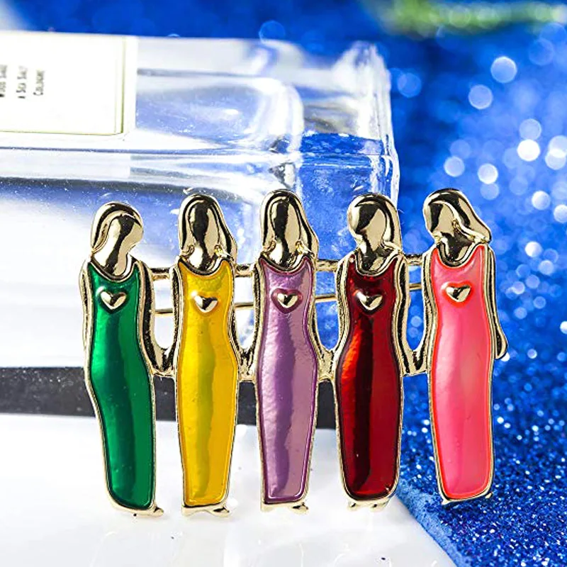 Новинка 2020 эмалированная брошь 3/4/5 для лучших друзей сестер женская модная на