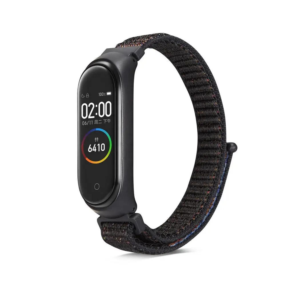 Нейлон Mi Band Watch Band для Mi 3 4 браслет ремешок сменный ремешок для часов Браслет Смарт-часы аксессуары