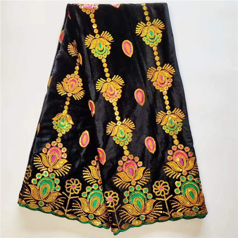 Новейшее бархатное кружевное платье с блестками Женская ткань 2019