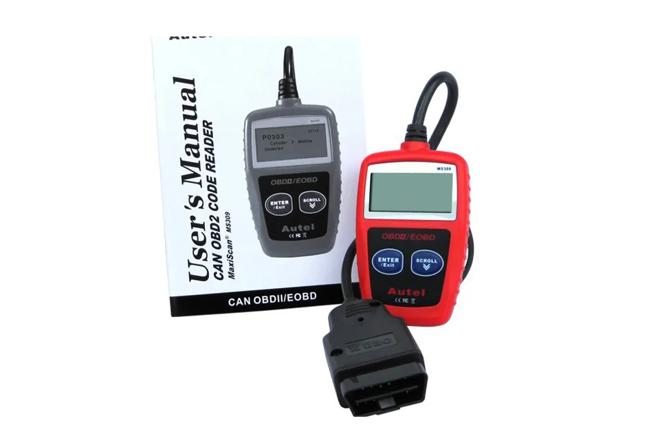 MaxiScan MS309 CAN BUS OBD2 автомобильный считыватель кодов EOBD OBD II диагностический инструмент MS 309 Автомобильный сканер кода с несколькими языками MS 309