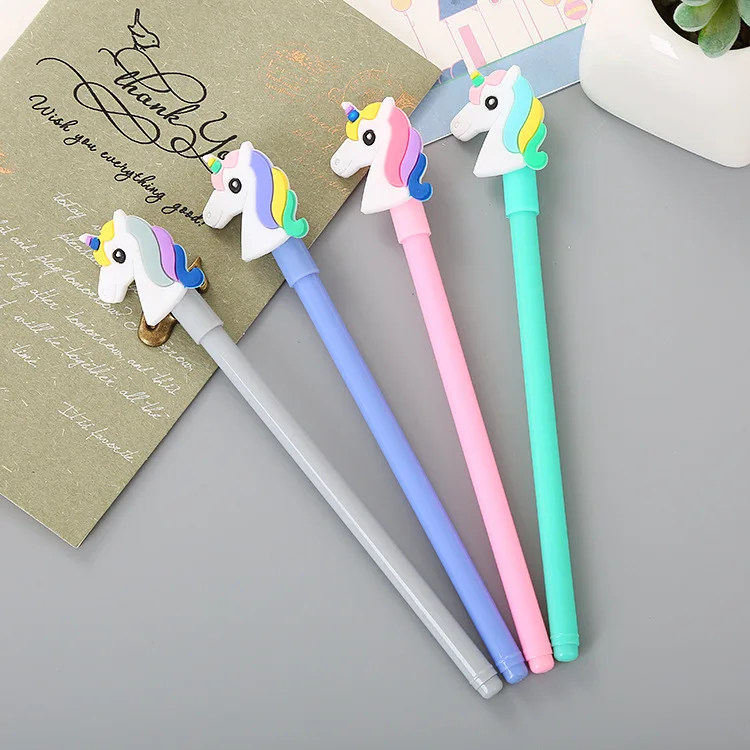 

36PCS/SET Cute Unicorn Neutral Pen Creative Stationery Cartoon Student Water-based Pen Cute Office Supplies Signature Pen