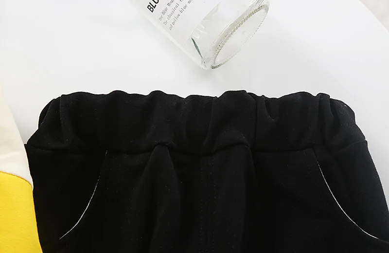 Спортивная одежда для мальчиков детский спортивный костюм топ с капюшоном +