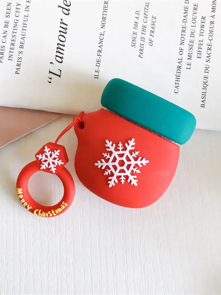 Высококачественные Мультяшные рождественские наушники для Airpods Santa, силиконовый защитный чехол, зарядная коробка для AirPods2# N