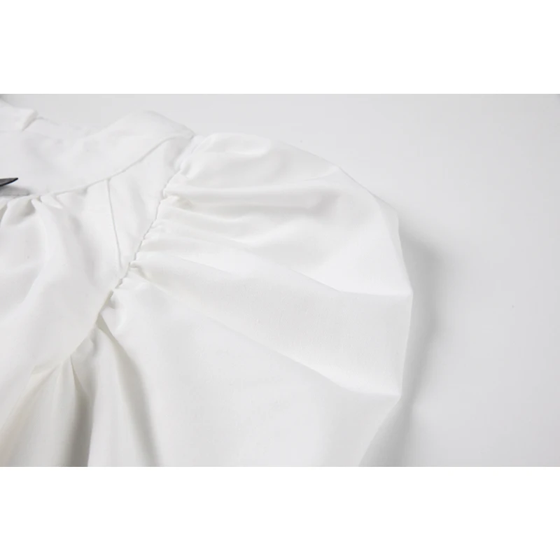 

Spring 2021 Women's Clothing Bow Puff Sleeve Blouses Women's Shirt Fashion Tunic Top Female Elegant Blusas Mujer Vintage Sweet